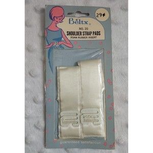 Vintage Beltx Lingerie Bra Shoulder Strap Pads Original Card Foam Rubber Insert